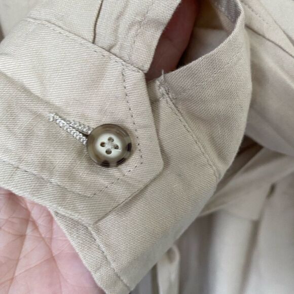 Karen Kane lightweight classic Safari style front pocket trenchcoat unlined - Picture 5 of 6